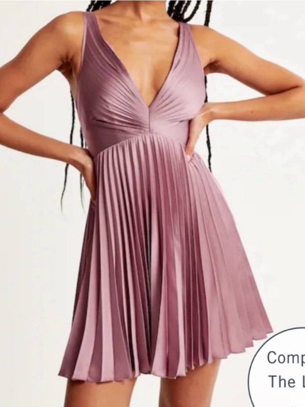 Abercrombie & Fitch Pleated Mini Dress NWT size small blush pink mauve rose